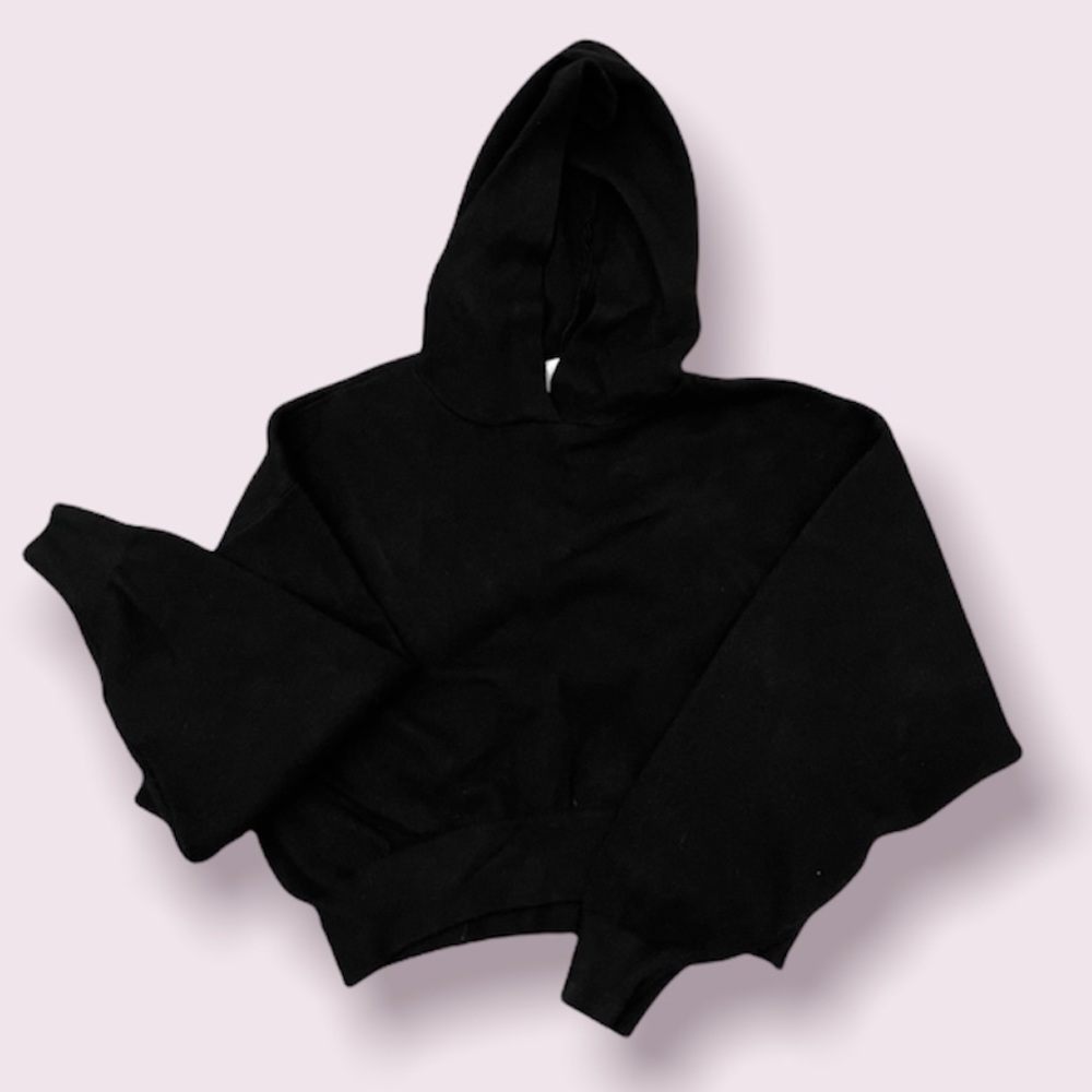 ZARA Knit Cropped Hoodie